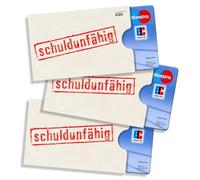 Witzige Kartenhülle cardbox Motiv: Stempel schuldunfähig /// 3er SET /// Scheckkartenhülle, Kundenkartenhülle, ec-Kartenhülle, Ausweishülle