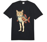 Witzige Katze Fisch Hybrid Surreales Motiv Vintage Comfort Colors Adult Heavyweight T-Shirt
