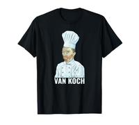 Witzige Koch Geschenke Vincent van Koch Künstler Am Herd Kunst T-Shirt, Schwarz, S, Damen, Halbarm, T-Shirt, Klassisch, Polyester 100%
