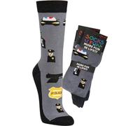 WOWERAT Witzige Socken als Geschenkidee oder zum Selbertragen für Teenager, Damen und Herren, 2er-Bündel (Gr.42-47, „Police“)