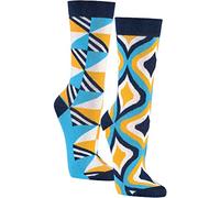 WOWERAT Witzige Socken „Mosaik“ als Geschenkidee oder zum Selbertragen 2er-Bündel (Gr.36-41, „Mosaik“)