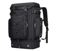 WITZMAN Reiserucksack Herren Damen Laptop Rucksack 17 Zoll Groß 40L Reisetasche Handgepäck Flugzeug mit Schuhfach(B691 Schwarz)