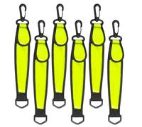 WIYETY 6 Stück LED Blinklicht Schulranzen, Kinder Reflektoren Blinklicht Schulranzen mit 3 Modi, Reflektierende Anhänger wasserdichte für Schulranzen Rucksack Joggen, Gelb