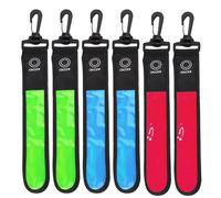 WIYETY LED Blinklicht Schulranzen: 6 Stück Reflektierende Anhänger mit 3 Modi, Kinder Sicherheitslicht Reflektoren Schulranzen, Reflektor Anhänger für Schulranzen Rucksack Joggen, Blau/Grün/Rot