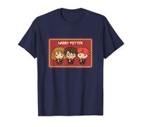 Wizarding World Harry Potter Gryffindor Chibis T-Shirt, Herren, Blau, S, Kurzarm, Klassische Passform, Unisex, Cartoon, Kinder