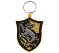 Wizarding World Harry Potter - Hufflepuff, Schlüsselanhänger aus Gummi, 4.5 x 6 cm, Mehrfarbig