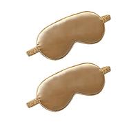 WIZBIOTECH 2er-Pack Schlafmaske für Frauen & Männer Mädchen Einstellbare Augenmaske Damen Schlafbrille Atmungsaktiv Reise Unisex Set (Gold)