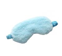 WIZBIOTECH Nette Flauschige Augenmaske für Schlaf Reisen Atmungsaktiv Eyeshade Augenabdeckung Augenblende Schlafmaske Kinder Erwachsene - Blau
