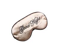 WIZBIOTECH Schlafmaske, 100% echte natürliche gute Nacht Augenmaske mit verstellbarem Band, blockiert Licht mit Augen Schlaf Schutz - Cremeweiß & Schwarz