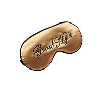 WIZBIOTECH Schlafmaske, 100% echte natürliche gute Nacht Augenmaske mit verstellbarem Band, blockiert Licht mit Augen Schlaf Schutz - Gold & Schwarz