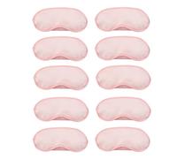WIZBIOTECH Schlafmaske, Augenmaske zum Schlafen, 10er-Pack Augenmaske aus 100% echter natürlicher mit verstellbarem Riemen, Augen-Schlafschutz für Yoga-Reisen, blockiert Licht (Rosa)
