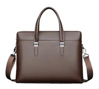 WJLYDM Herren Aktentaschen Tasche for 14 Zoll Laptop Geschäftsreisetaschen Handtaschen Leder Büro Umhängetaschen for(Brown)