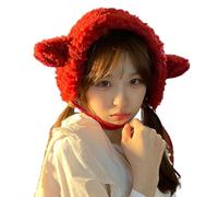 WKabnkn Niedliche Teenager Mädchen Mütze Aus Plüsch Lammohrform Winter Student Outdoor Einkaufen Fotografie Kaltes Wetter Warm Halten Flauschige Plüsch Eimerhüte Für Frauen