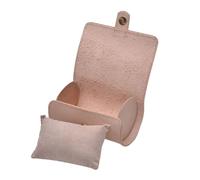 WKabnkn Tragbare Leder Uhrenbox Elegante Aufbewahrungsbox Mit 2 Fächern Für Armbanduhren Stilvoller Uhren Organizer Schmuck Schutzbehälter Modisches Uhrengehäuse