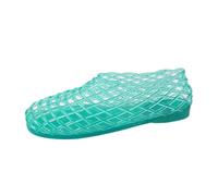 WKAYsIV Damen Jelly Sandalen Transparente Mesh Flat Atmungsaktiv Strand Badeschuhe Wasserschuhe Hohle Ballett Sandaletten Bequem Leichte Flache Strandsandalen Rutschfest Freizeit Urlaub (Blue #1, 37)