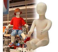 WLCGYD Schaufensterpuppe Kind Sitzende Schaufensterpuppe Für Kinderkleidung Im Alter Von 1-9 Jahren, Unisex-Ganzkörper-Schaufensterpuppen Für Kinder Mit Flexiblen Armen Und Beinen(5 Years Old)