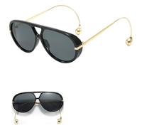 WLHFDC Sonnenbrille Damen,UV400-Schutz Sunglasses Woman,Trendy Modische große Sonnenbrille Damen für Reisen & Outdoor Aktivitäten Partyzubehör(Dunkelgrau)