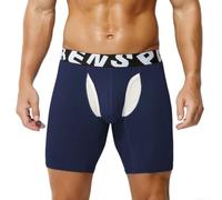 Wlinfetity Herren Boxershorts Lang Beine Sport Unterwäsche U-Beutel | U-convex pouch design, separate support, reduces friction, ideal for active men, breathable fabric