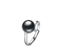 WLLDDDIU ASDFY Natürlicher Schwarzer Hämatit-Ring, Kristalleiförmiger Ring, Verstellbar, Offener Stein, Reiki-Balance, Knöchel-Fingerringe, Ewigkeitsring Für Frauen, Mädchen, Männer