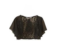 WLLDDDIU Bolero Damen Festlich,Bolero Für Damen Mit Floraler Spitze, Kurzes Oberteil, Elegante Kurzarm-Cardigan, Vorne Offen, Durchsichtig, Schulterjacke, Umhang, Abendparty, Überzug Für Kleider,