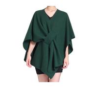 WLLDDDIU Damen Cape Poncho aus Wollmischung,eleganter,Schlichter Poncho Umhang,Schal,Vintage Pullover,Schal,Wickeljacke,Strickjacken mit offener Vorderseite, Decke,Mantel,Geschenk für Frauen,grün