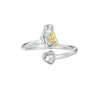 WLLDDDIU Ein Liebevolles Geschenk für Mama: Mutter-Kind-Umarmungsring Aus 925Er Sterlingsilber mit Herzmotiv und Zirkonia, Verstellbar, Schmuckgeschenk Von Sohn, Tochter Oder Mutter.
