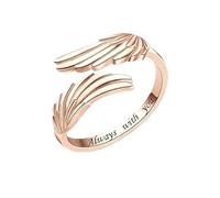 WLLDDDIU Ein Liebevolles Geschenk für Mama: Verstellbarer Daumenring Aus 925Er Sterlingsilber mit Engelsflügeln - Ein Eleganter Erinnerungsring für Damen Zum Geburtstag, Jahrestag Oder Zu Weihna