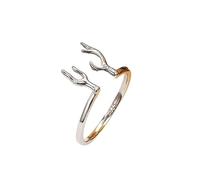 WLLDDDIU Herren Ringe 925 Silber,925 Sterling Silber Ringe Für Frauen Mode Einfache Grace Persönlichkeit Geweihe Öffnen Verstellbare Ringe Mädchen Damen Schmuck Geschenke