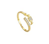 WLLDDDIU Herzring Aus 925Er Sterlingsilber für Damen, Verstellbares Offenes Band mit Zirkonia, Liebevolles Geschenk für Mütter Von Kindern, Liebes-Schmuck für Geburtstag, Jahrestag, Thanksgiving