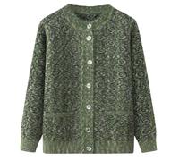 WLLDDDIU Klassischer Leichter Strickjacke Pullover für ältere Damen,mittleres Alter und ältere Menschen,gestrickte Strickjacke,alte Dame,lässiges Oberteil,Oma trägt einen Mantel,Frühling und H