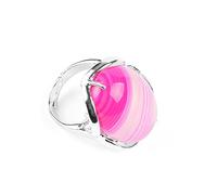 WLLDDDIU Natürliche Große Rose, Rote Adern, Achat, Kristallring, Ovaler Ring, Verstellbarer Offener Damenring, Reiki-Balance, Steinringe, Knöchel-Fingerringe, Ewigkeitsring Für Frauen, Mädchen,