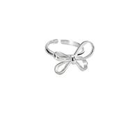 ASDFY Ringe Frauen,Ring Aus 925Er Sterlingsilber, Elegante Schleife, Einfache, Einzigartige Mode, Exquisite, Offene, Verstellbare Ringe, Schmuckgeschenke Für Jungen, Mädchen, Männer, Frauen