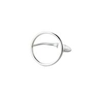 WLLDDDIU Ringe Silber, S925 Sterling Geometrischer Kreis Ring Durchbrochener Offener Daumenring Ewigkeitsring Hochzeit Charme Schmuck Geschenke Für Männer Mädchen Damen