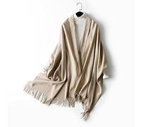 WLLDDDIU Schal Damen, Winterschals Creme Weicher Warmer Schal Dicke Decke Einfarbige Quaste Kaschmir-Feeling-Schal Langer Großer Winterschal Trendige Stola-Schals Für Frauen Und Mädchen