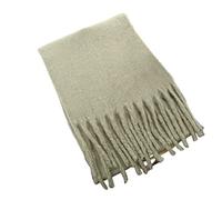 WLLDDDIU Schal Groß,Winterschals, Olivgrün, Weich, Warm, Dick, Dick, Zöpfe, Quaste, Kaschmir-Gefühl, Schal, Lang, Groß, Winterschal, Trendige Stola-Schals Für Frauen Und Mädchen