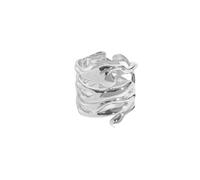 WLLDDDIU Silberringe Damen 925,S925 Sterling Silber Kreuz Unregelmäßigkeit Ring Verstellbare Ringe Retro Offener Ring Silber Daumenring Ewigkeitsring Hochzeit Charm Schmuck Geschenke Für Männer