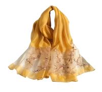 WLLDDDIU Weiche Schals Damen Seidenschal Orange Schals Bestickte Wraps Mantel Stola Herbst Und Winter Fester Mantel Für Männer Frauen Mädchen