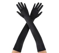 WLLHYF Damen Lange Handschuhe Satin Elegant Seidenhandschuhe Classic Abendhandschuhe Stoff 20er Opernhandschuhe Tanzhandschuhe für Halloweenkarneval Karneval Maskerade Party Hochzeits Braut