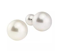 WLLLTY Ohrstecker Damenmode 925 Sterling Silber Leucht Tropfen Weiß Kristall Perle Ohrstecker Schmuck Geschenk