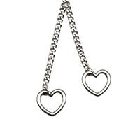 WLVinson Slip Chain,Y-Halskette,Choker Kette Damen,Punk Halskette,Choker Necklace,Herz/O-Ring Kette Silber für Frauen,Ketten Herz-halskette,Halsband Gothic,Rock Cuban Herzkette,Kragen Anhänger