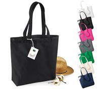 WM180 Westford Mill Einkaufstasche aus Bio-Baumwolle Fuchsia 32 x 35 x 12 cm