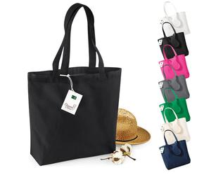 WM180 Westford Mill Einkaufstasche aus Bio-Baumwolle Kelly Green 32 x 35 x 12 cm