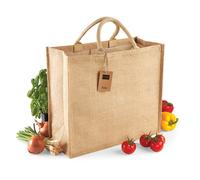 WM408 Westford Mill Jutetasche Einkaufstasche Jumbo Natural 45 x 39 x 21 cm