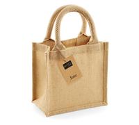 Westford Mill Jute-Geschenktasche WM411 Petite Natur 20 x 20 x 12 cm