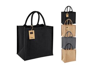 WM413 Westford Mill Jutetasche Einkaufstasche Graphite Grey 30 x 30 x 19 cm