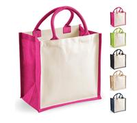 WM421 Westford Mill Jutetasche zum Bedrucken Apple Green 30 x 30 x 19 cm