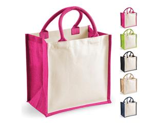 WM421 Westford Mill Jutetasche zum Bedrucken Fuchsia 30 x 30 x 19 cm