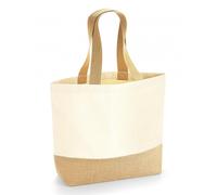WM451 Westford Mill Jutetasche Einkaufstasche Natural 34 x 36 x 13 cm