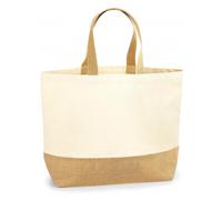 WM452 Westford Mill Jutetasche Einkaufstasche XL Natural 38 x 44 x 18