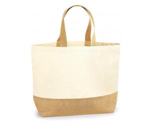 WM452 Westford Mill Jutetasche Einkaufstasche XL Natural 38 x 44 x 18